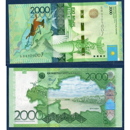 Kazakhstan P.41, neuf Billet de 2000 Tenge 2012 Kazakh Eli