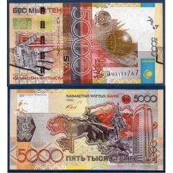 Kazakhstan P.32b, neuf Billet de 5000 Tenge 2006 Fresque