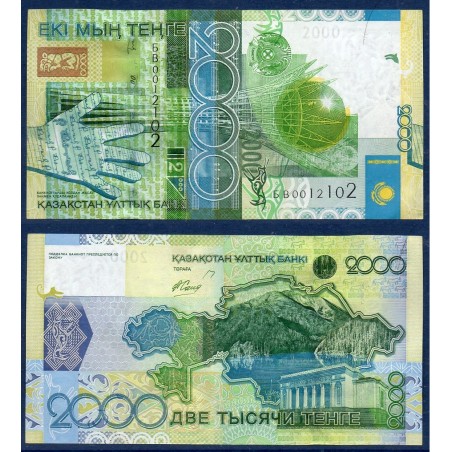 Kazakhstan P.31b, neuf Billet de 2000 Tenge 2006 Tour