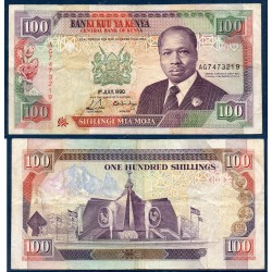 Kenya Pick N°27b, Billet de banque de 100 Shillings 1990