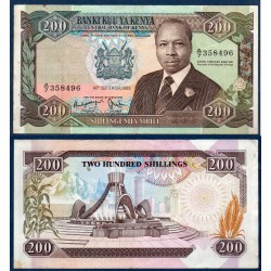 Kenya Pick N°23Aa, Billet de banque de 200 Shillings 1986