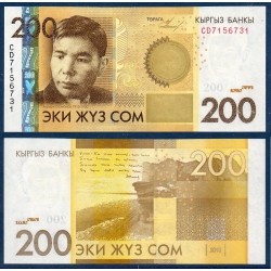 Kirghizistan Pick N°27a Billet de banque de 200 som 2010