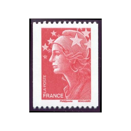 Timbre France Yvert No 4240 Marianne de Beaujard TVP rouge, issu de roulette