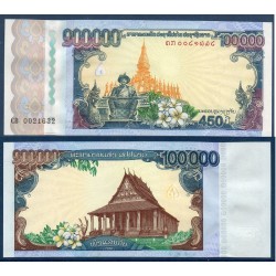 Laos Pick N°40a, Billet de banque de 100000 Kip 2010