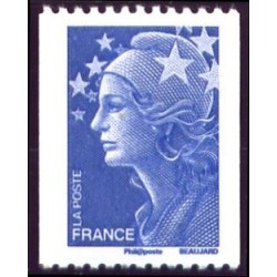 Timbre France Yvert No 4241 Marianne de Beaujard TVP bleu, issu de roulette