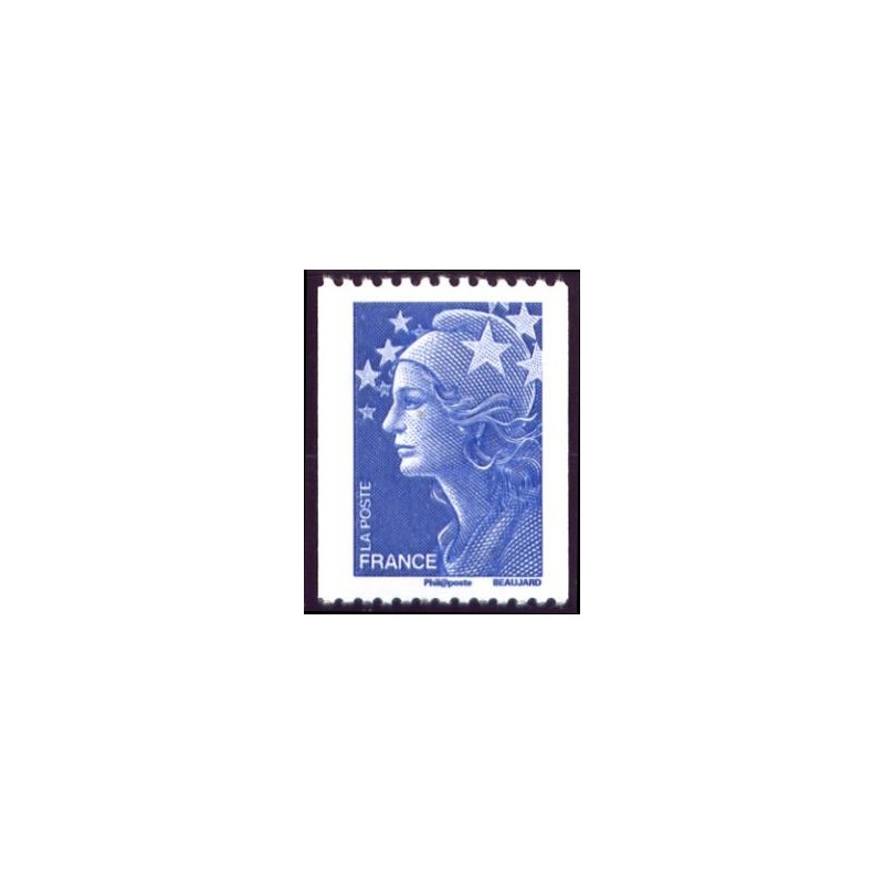 Timbre France Yvert No 4241 Marianne de Beaujard TVP bleu, issu de roulette