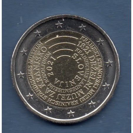 2 euros commémoratives Slovénie 2021 Musée National Slovène pieces de monnaie €