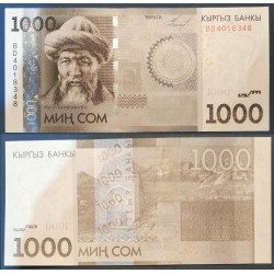 Kirghizistan Pick N°29a neuf Billet de banque de 1000 som 2010