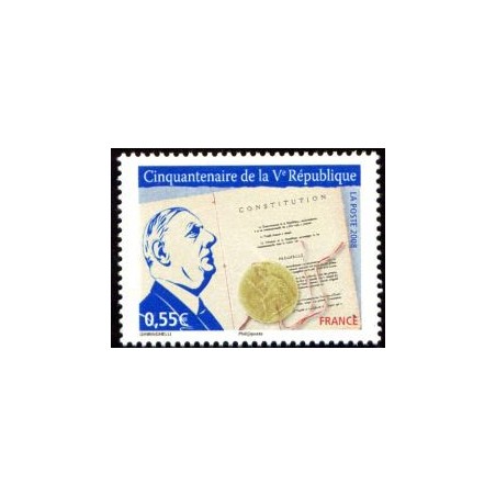 Timbre France Yvert No 4282 la Vé république