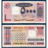 Liban Pick N°85b, TB Billet de banque de 5000 Livres 2008