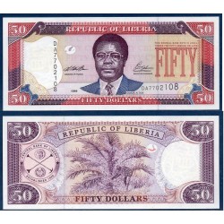 Liberia Pick N°24a, Billet de banque de 50 Dollars 1999