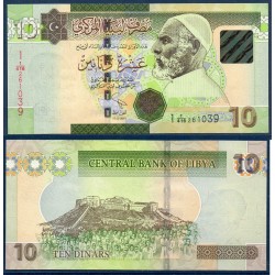 Libye Pick N°78Ab, neuf Billet de banque de 10 dinars 2011