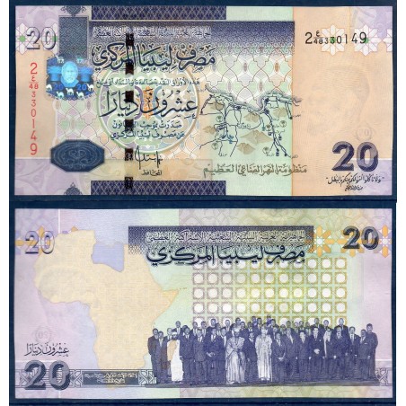 Libye Pick N°74, Neuf Billet de banque de 20 dinars 2009
