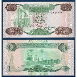 Libye Pick N°47, Neuf Billet de banque de 1/4 dinars 1984