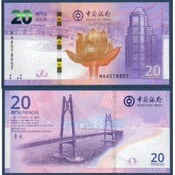 Macao Pick N°new20, Billet de banque de 20 patacas 2019