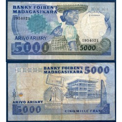 Madagascar Pick N°69a, TB Billet de banque de 5000 Francs - 1000 ariary 1983-1987