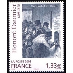 Timbre France Yvert No 4305 Honoré Daumier, Un guichet de theâtre