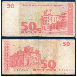 Macedoine P.11a, TB banque de 50 Denari 1993 St-Pantalemon