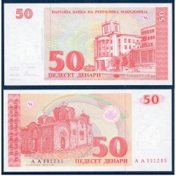 Macedoine Pick N°11a, Billet de banque de 50 Denari 1993