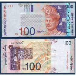 Malaisie Pick N°44d, Neuf Billet de banque de 100 ringgit 1998-2001