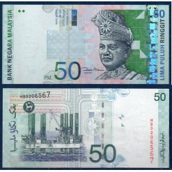 Malaisie Pick N°43d, neuf Billet de banque de 50 ringgit 2001