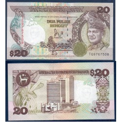 Malaisie Pick N°30, Neuf Billet de banque de 20 ringgit 1989