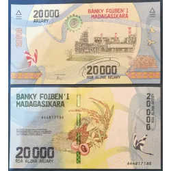 Madagascar Pick N°104 Billet de banque de 20000 Ariary 2017