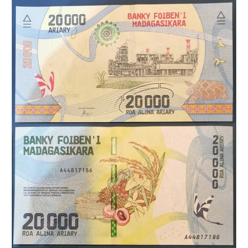 Madagascar Pick N°104 Billet de banque de 20000 Ariary 2017 Madagascar Pick N°104 Billet de banque de 20000 Ariary 2017