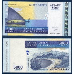 Madagascar Pick N°84, Billet de banque de 5000 Ariary : 25000 Francs 2003