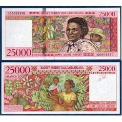 Madagascar Pick N°82, Neuf Billet de banque de 25000 Francs : 5000 ariary 1998