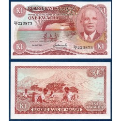 Malawi Pick N°14e, Billet de banque de 1 Kwacha 1982