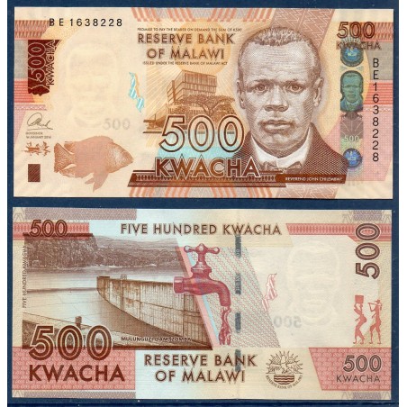 Malawi Pick N°66a, Billet de banque de 500 kwacha 2014