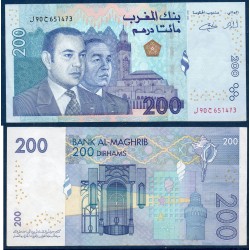 Maroc P.71, TTB+, Billet de 200 Dirhams 2002 Phare