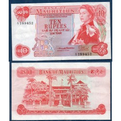 Maurice Pick N°31a, Billet de banque de 10 Rupees 1967