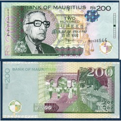 Maurice Pick N°61b, Neuf Billet de banque de 200 Rupees 2013