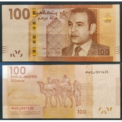 Maroc P.76, Sup, Billet de 100 Dirhams 2013 Dromadaires