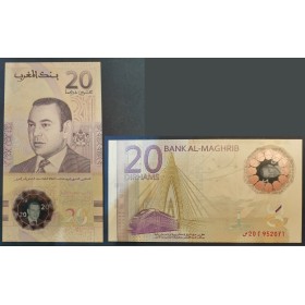 Maroc Pick N°78, neuf Billet de banque de 20 Dirhams 2019
