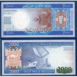 Mauritanie Pick N°20, Billet de banque de 2000 Ouguiya 2011
