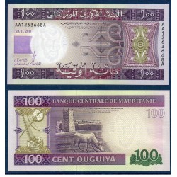 Mauritanie Pick N°16a, Billet de banque de 100 Ouguiya 2011