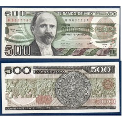 Mexique Pick N°79a, Billet de Banque de 500 pesos 1983