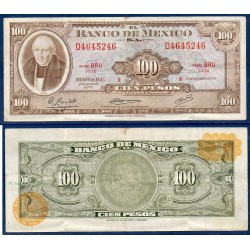Mexique Pick N°61h, Billet de banque de Banque de 100 pesos 1972