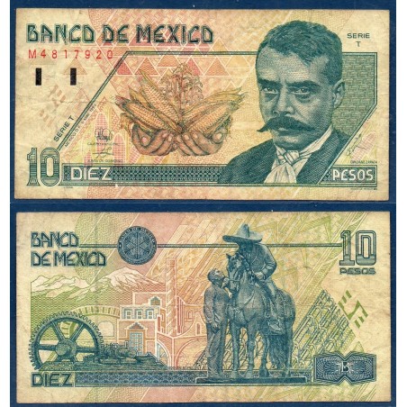 Mexique Pick N°105a, TB Billet de Banque de 10 pesos 1994