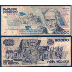 Mexique Pick N°92b, B Billet de Banque de 20000 pesos 1989