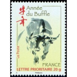 Timbre France Yvert No 4325 Année du buffle, année lunaire chinoise