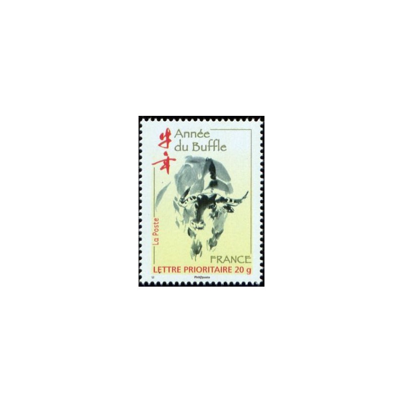 Timbre France Yvert No 4325 Année du buffle, année lunaire chinoise