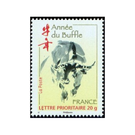 Timbre France Yvert No 4325 Année du buffle, année lunaire chinoise