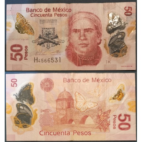 Mexique Pick N°123n, TTB Billet de Banque de 50 pesos 10.6.2013
