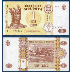 Moldavie Pick N°8d, Billet de Banque de 1 Leu 1999