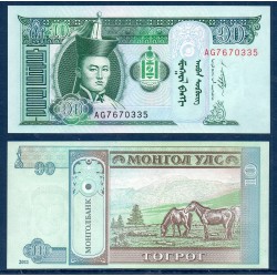 Mongolie Pick N°62f, Billet de Banque de 10 Tugrik 2011