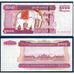 Myanmar, Birmanie Pick N°83, TTB Billet de banque de 5000 Kyats 2015